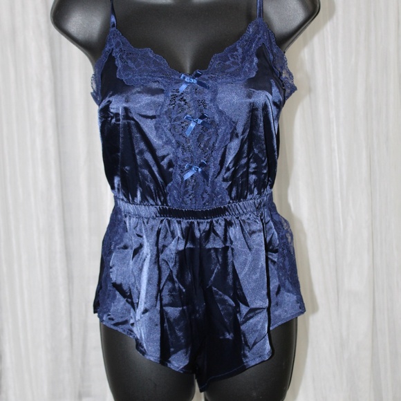 Adore Me Women's Cilla Romper Lingerie M / Medieval Blue. - Picture 1 of 8